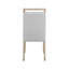Ensemble de salle à manger 6 pièces en marbre véritable blanc de style contemporain avec table rectangulaire et dossier plein-1615900760