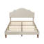 Lit plateforme tapissier avec tête de lit ajustable, rembourré en tissu de lin, lit plateforme de style simple et moderne sans sommier, assemblage facile-1148393227