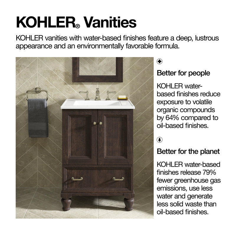 Damask® 24" Single Bathroom Vanity Base Only, Claret Suede