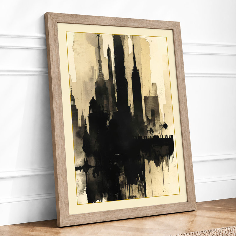 Urban Verticals Industrial - Framed Print, A3 - 42.0 x 29.7 cm, Oak