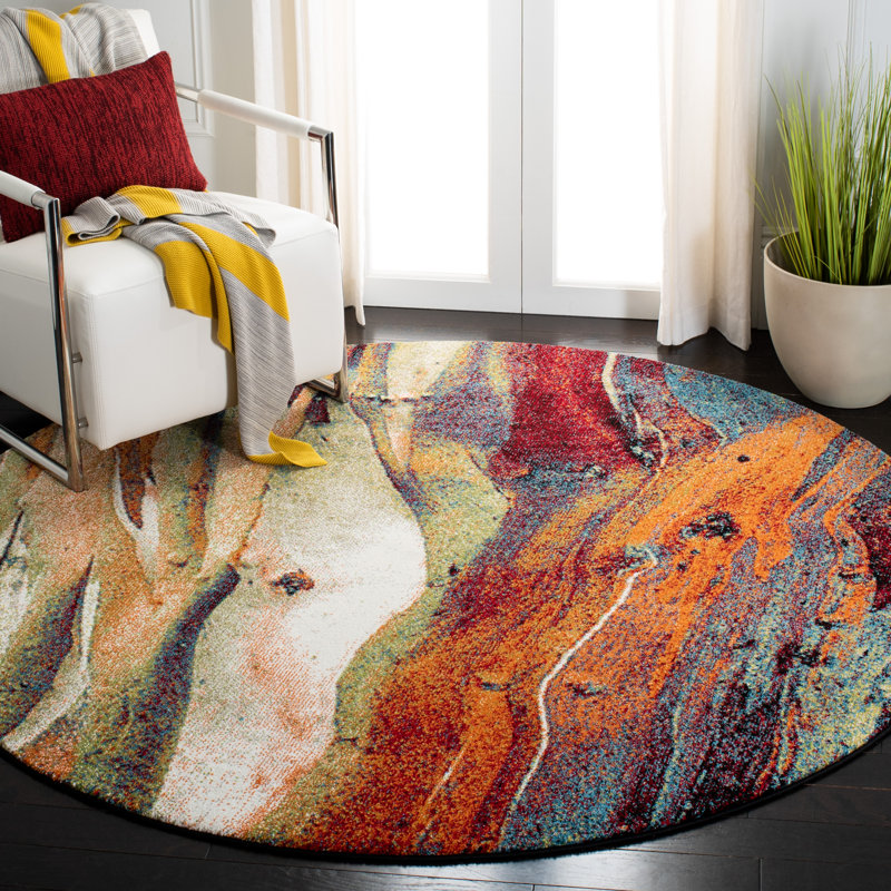 Dowlen Performance Abstract Rug, Rond 3 pi