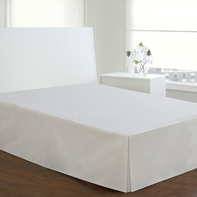 Fresh Ideas Tailored Bed Skirt, 14" Drop Length, Queen, White