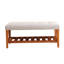 Banc en tissu et finition chêne Charla-550868076