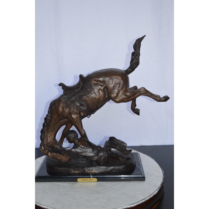 Wicked Pony By Remington Bronze Statue -  Size: 17"L X 11"W X 22"H.