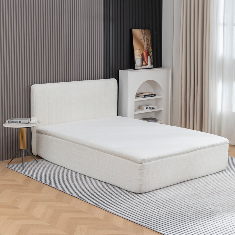 High Resilience Compression Bed, Off White, Queen