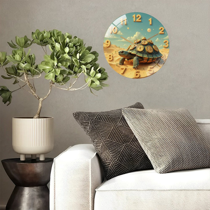 Horloge murale en verre 12 po