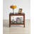 Solid Rubber Wood End Table With Open Storage Shelf