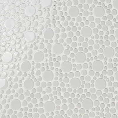 Spa Super White Circles Glass Tiles