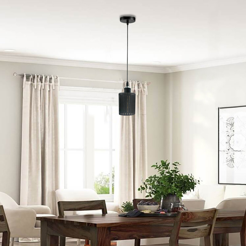 Henrie 1 - Light Drum Pendant, Black