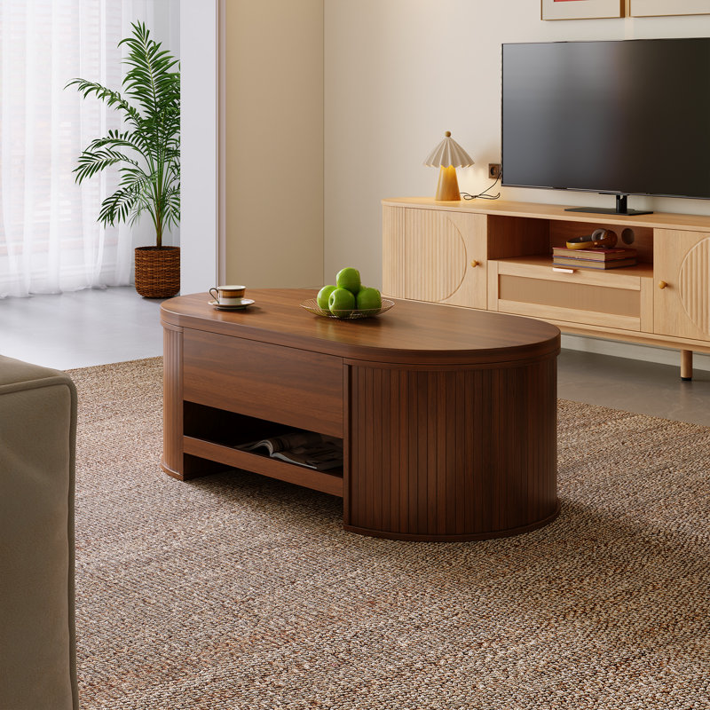 Coffee Table with Storage, Brown