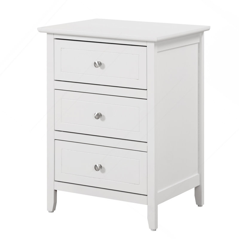 Table de chevet transitionnelle blanche polyvalente, Blanc