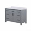 Meuble-lavabo simple l 48 po x P 22 po, plateau en marbre de culture