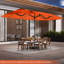 Parasol de jardin à double face 15,5 pi avec lumières solaires extérieures-120276982