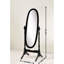 Miroir à finition rose avec cadre en bois - reflet du corps, fonction d'inclinaison, style élégant de style traditionnel, stable autoportante