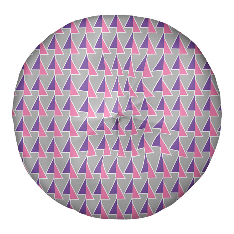 Coussin de sol à flèches changeées, 30 po x 30 po, Rose/mauve
