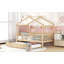 Lit en bois avec lit gigogne simple