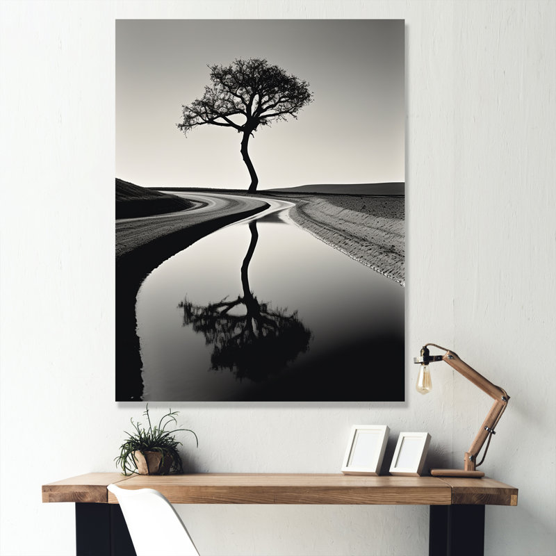 Décoration murale Minimalist Zen Scenery III - Centrales électriques, Toile tendue, H 32 po x l 16 po x P 1 po