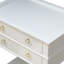Table de chevet blanche à 2 tiroirs pour chambre à coucher