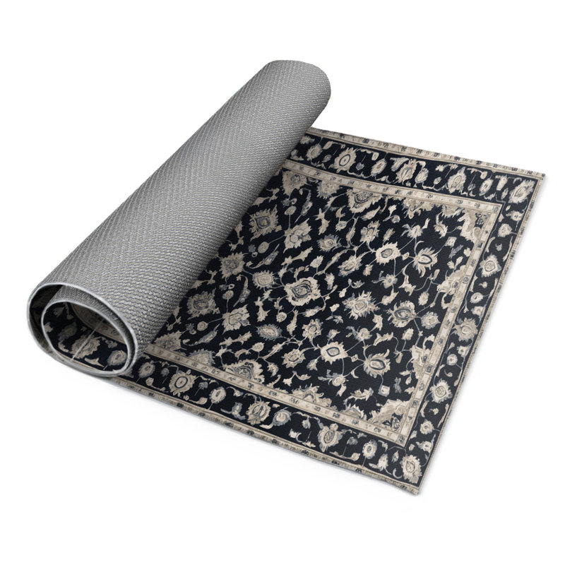 Tapis d'intérieur et d'extérieur gris Persian, Rectangulaire 8 pi x 10 pi