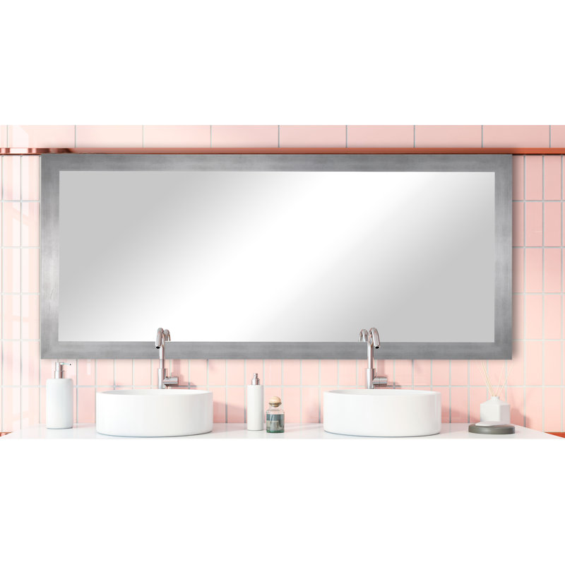 Miroir décoratif, 33 po x 72 po, Argenté mat