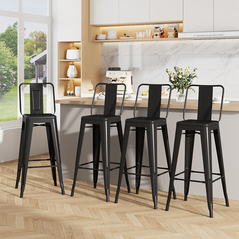 Allateef Counter Stool with Metal Frame