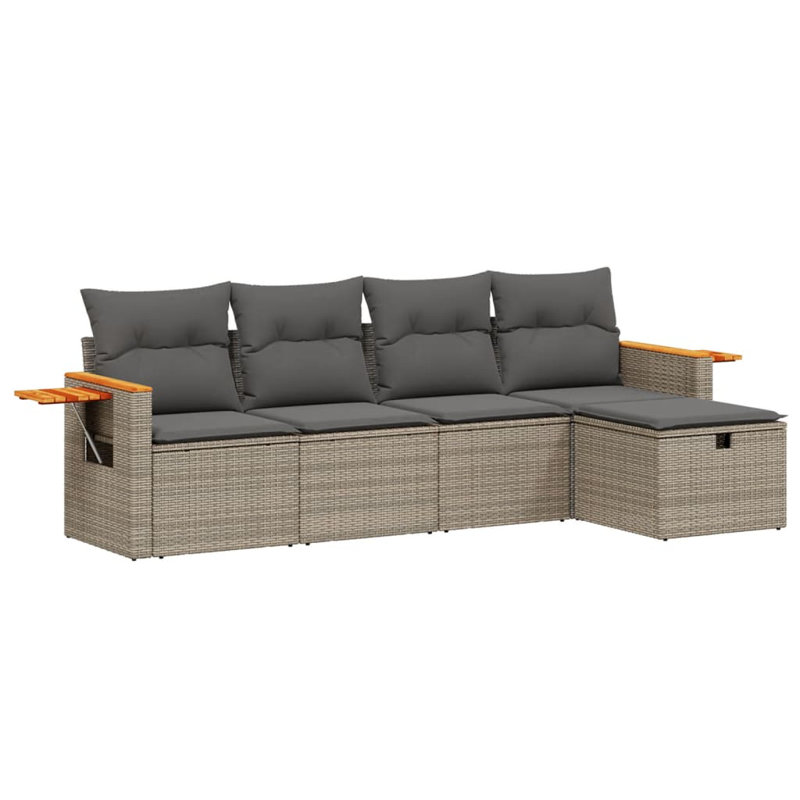 Vidaxl Garden Sofa Set Grey, Dark Grey