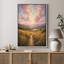 Art mural sur toile encadrée - Chemin de prairie ensoleillé sous un ciel dramatique - 16 po x 24 po, 24 po x 36 po-129684527-129684528