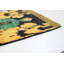Tapis carré jaune / vert en laine noué à la main de conception unique années 2010 Kaper Mogul