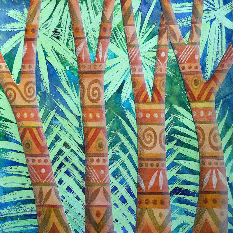 Ensemble de housse de couette en microfibre DiaNoche par Jennifer Baird - Amerindian Forest