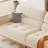 Simple Solid Wood Off-white Sofa