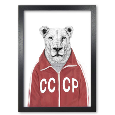 Soviet Lion 1 Piece Single Picture Frame Wall Art