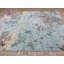 Tapis unique en laine noué à la main gris / bleu 9 pi 1 po x 11 pi 8 po Mahulena