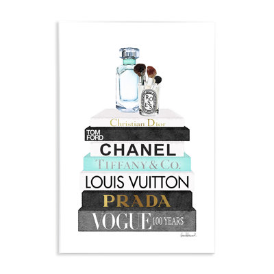 Pile à livres - Brosses à parfums glamour - Publicité sur bois