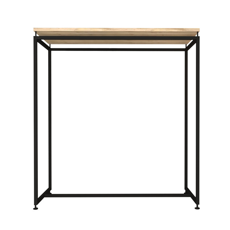 Armoire moderne noire avec pieds en métal thermolaqué électrostatique | 100% panneau de particules enduit de mélamine, 59,1 x 66,9 x 15,7 pouces | Conception durable et élégante pour les espaces industriels et contemporains, solution de rangement parfaite