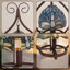 Lampe de libellule en verre coloré de style Tiffany 16,5 po H
