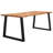 Bernat Acacia Solid Wood Top Metal Base Dining Table-1611654685