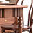 Vintage walnut dining table set-106798626