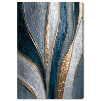 Golden Channel Canvas Print Blue Wall Decor by Art Remedy, Gallery Wrapped, 16 x 24