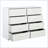 8-Drawer Dresser with Large Fabric Drawers - Premium Wooden Frame