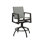 Chaise de bar pivotante en aluminium noir mat Ceasar avec toile en ardoise Nova