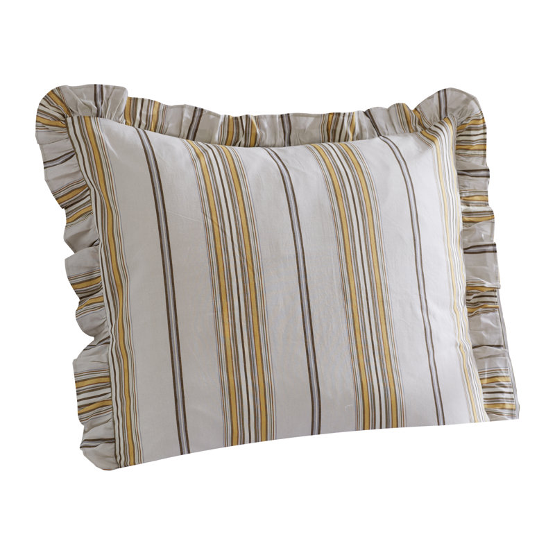 Terrace Garden Striped Cotton Euro Sham - 26" Square