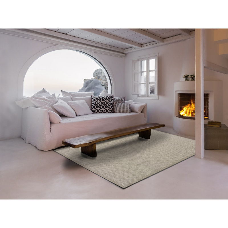 Lathem Solid Colour Area Rug, Rectangle 115 x 170cm