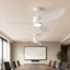 Ventilateur de plafond de 52 po avec ensemble d'éclairage inclus, grand débit d'air à 3 pales à 6 vitesses-1678510882-1678510880