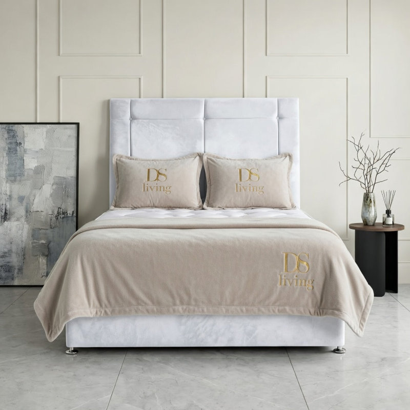 Kingsley Divan Bed, Super King, White