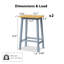Tabourets de bar en bois massif K&K-1703681861