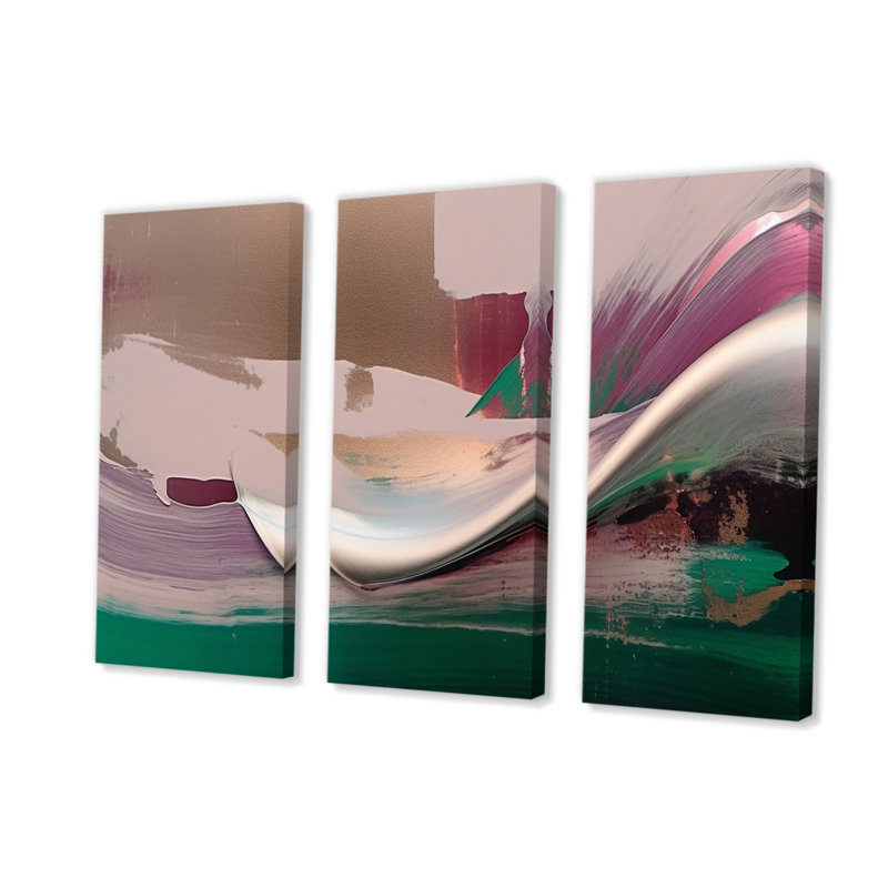 Crissandra - ensemble d'art mural abstrait sur toile, H 28 po x l 36 po x P 1 po