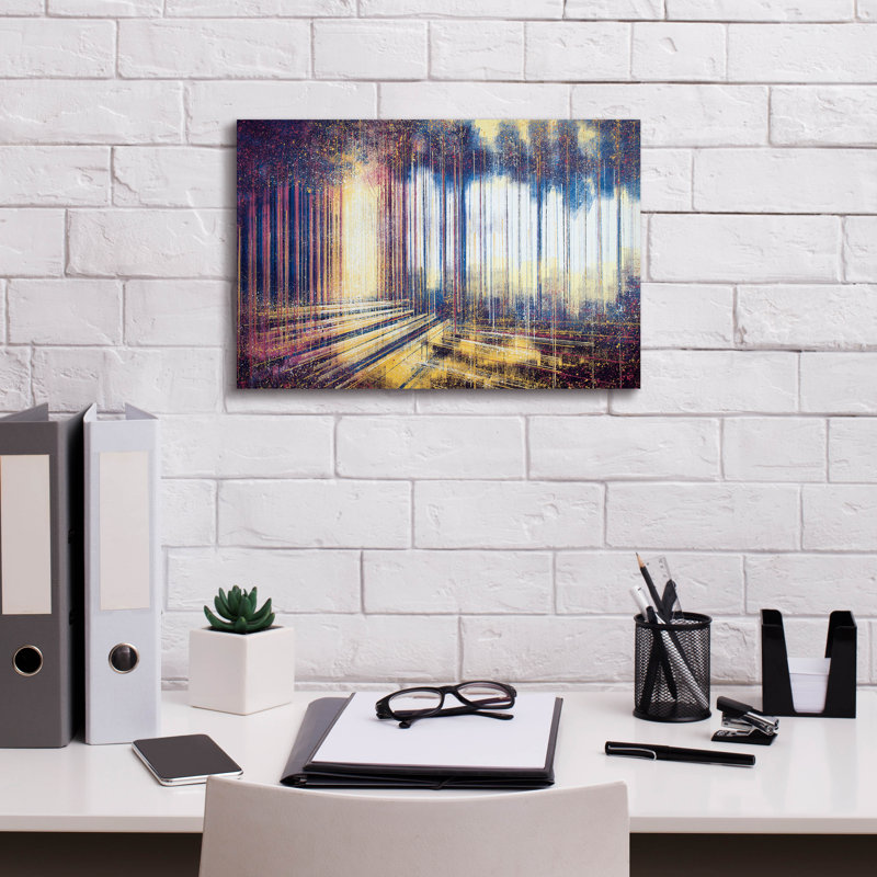 " Forest At Sunset " by Marc Todd, 12" H x 18" W x 0.75" D