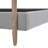 Diego Low Upholstered Platform Bed, Queen, Light Grey Polyester
