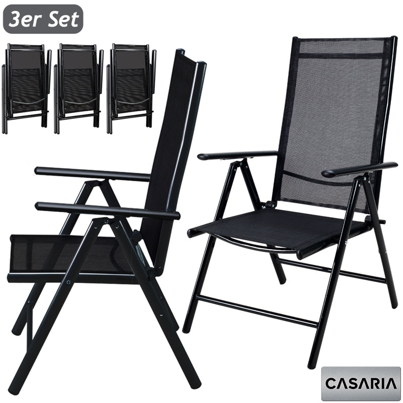 Garden chair Bern set of 3 Anthracite