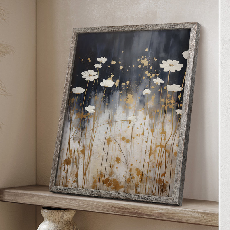 Reproduction encadrée FLORAL Series CDXVII - bois massif, H 21 po x l 17 po